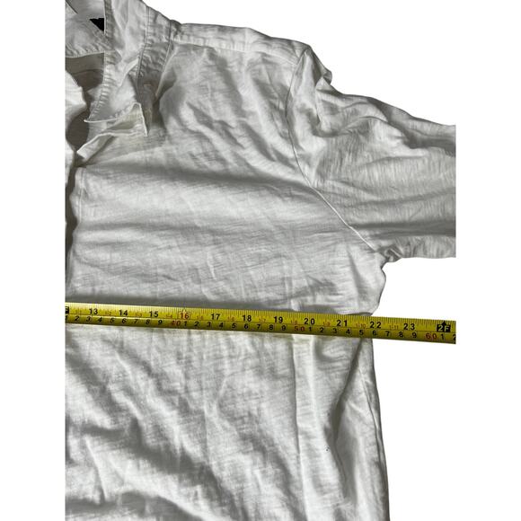 Theory Men White Button up Size XL Long Sleeve - Picture 4 of 5